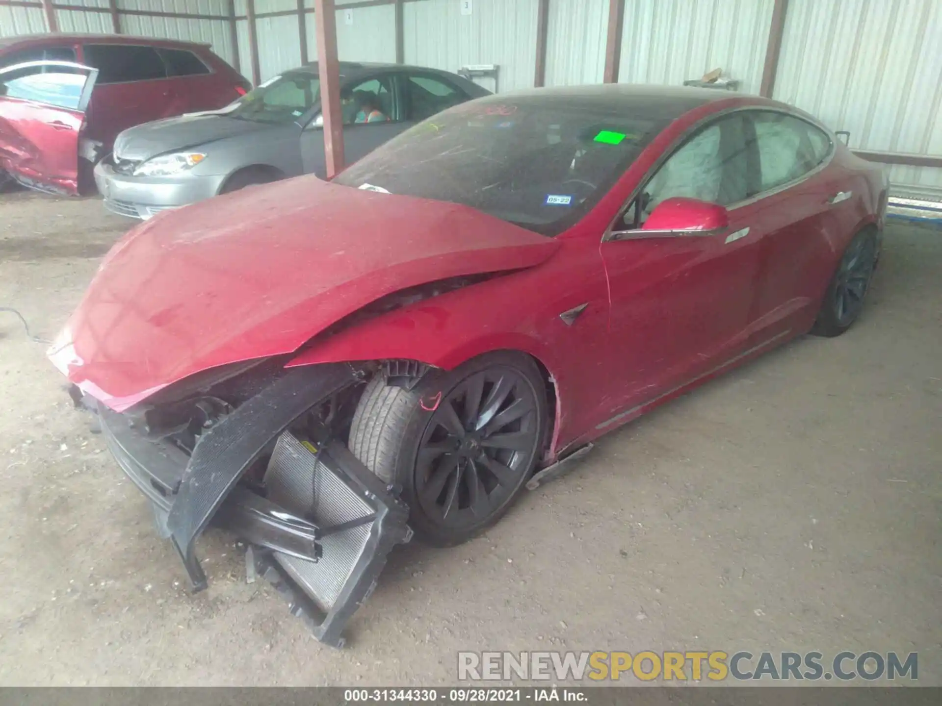 2 Photograph of a damaged car 5YJSA1E21LF366030 TESLA MODEL S 2020