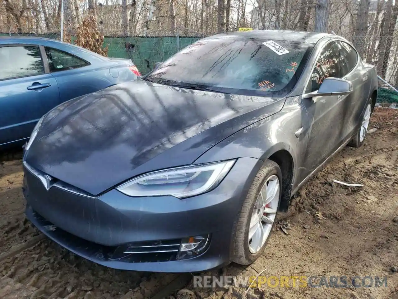 2 Photograph of a damaged car 5YJSA1E21LF391462 TESLA MODEL S 2020