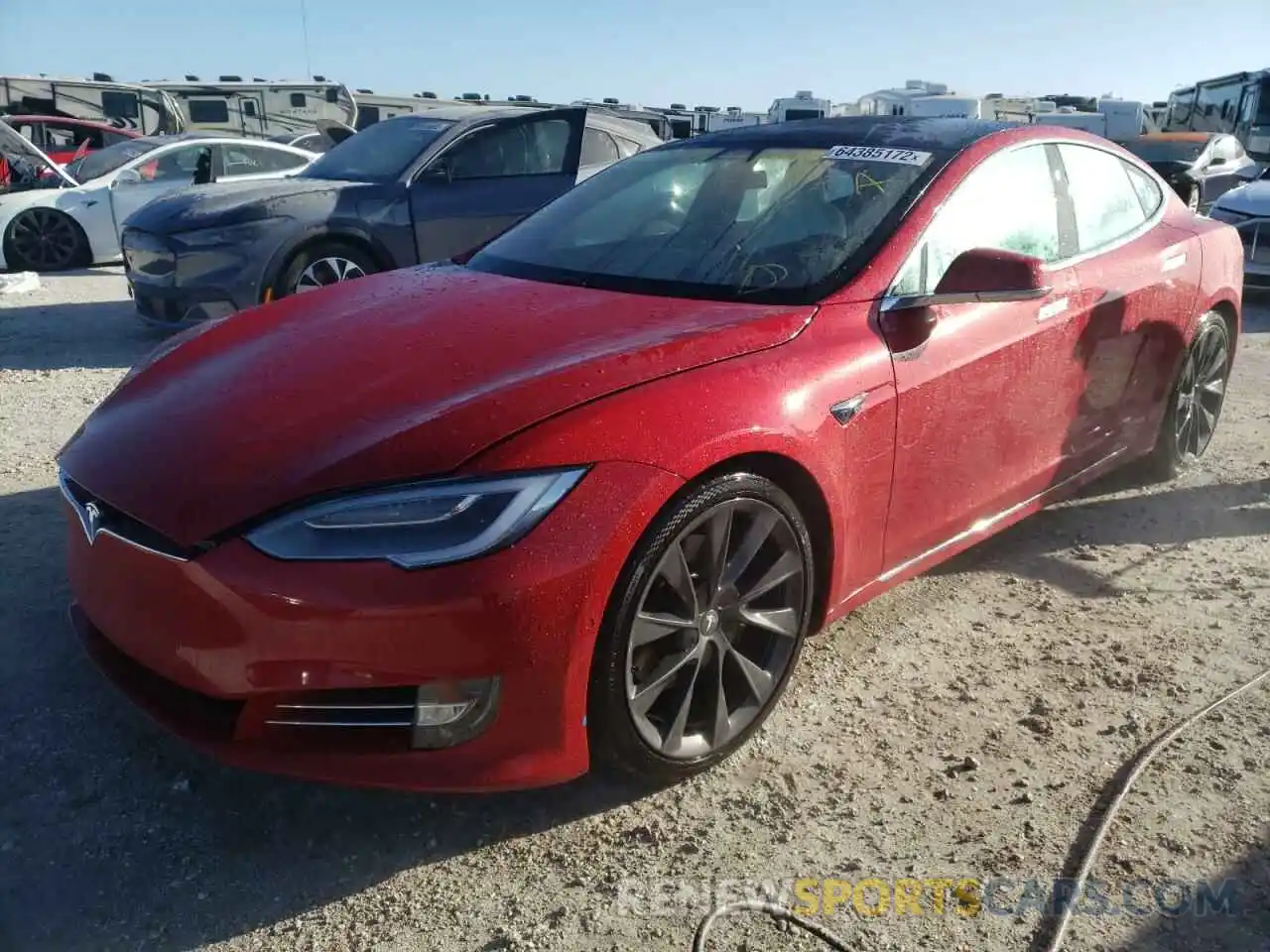 2 Photograph of a damaged car 5YJSA1E22LF370376 TESLA MODEL S 2020