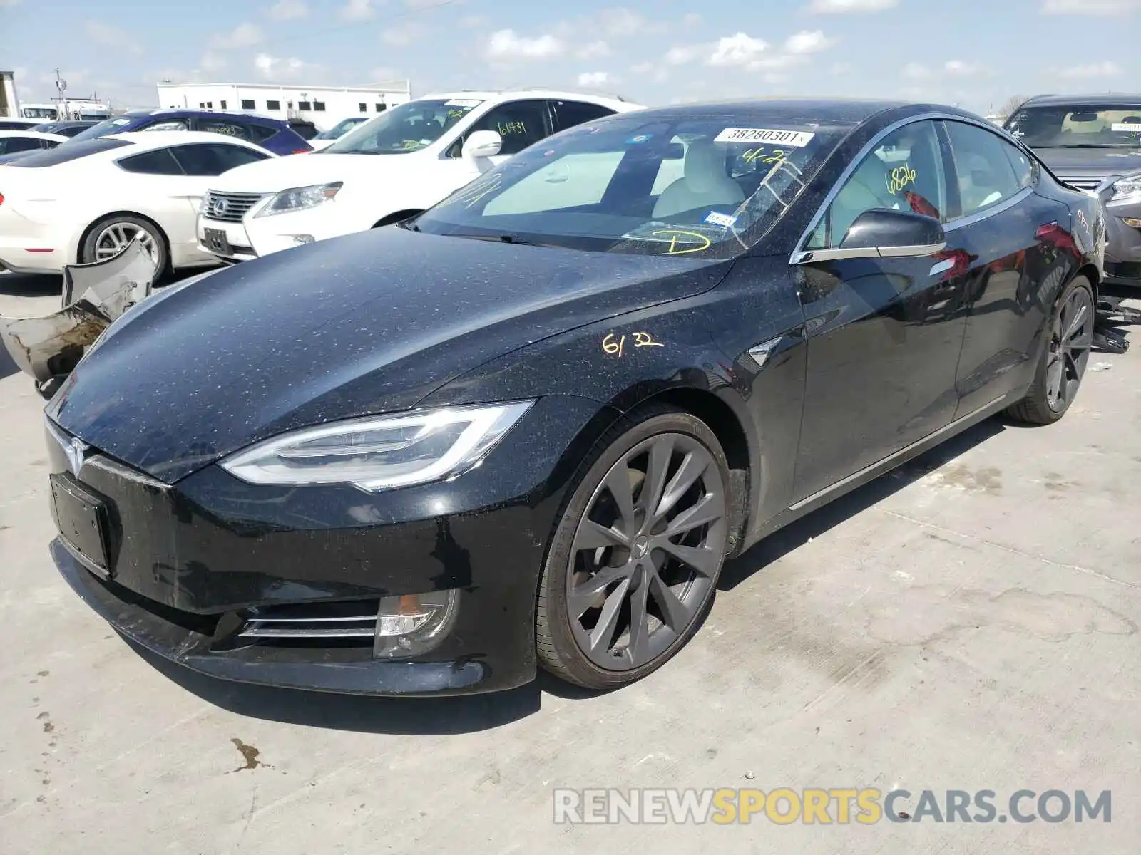 2 Photograph of a damaged car 5YJSA1E22LF390644 TESLA MODEL S 2020