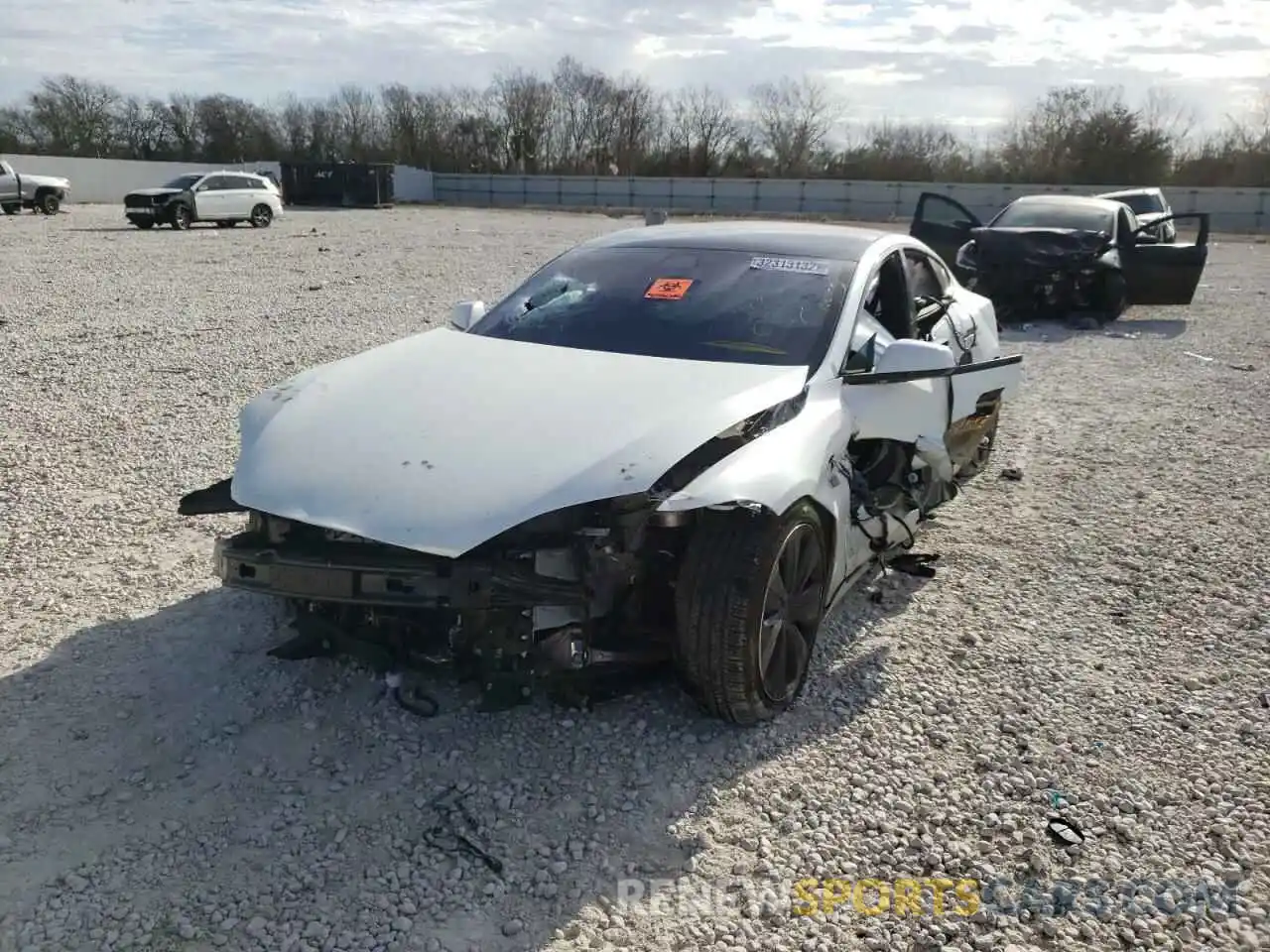 2 Photograph of a damaged car 5YJSA1E22LF400637 TESLA MODEL S 2020