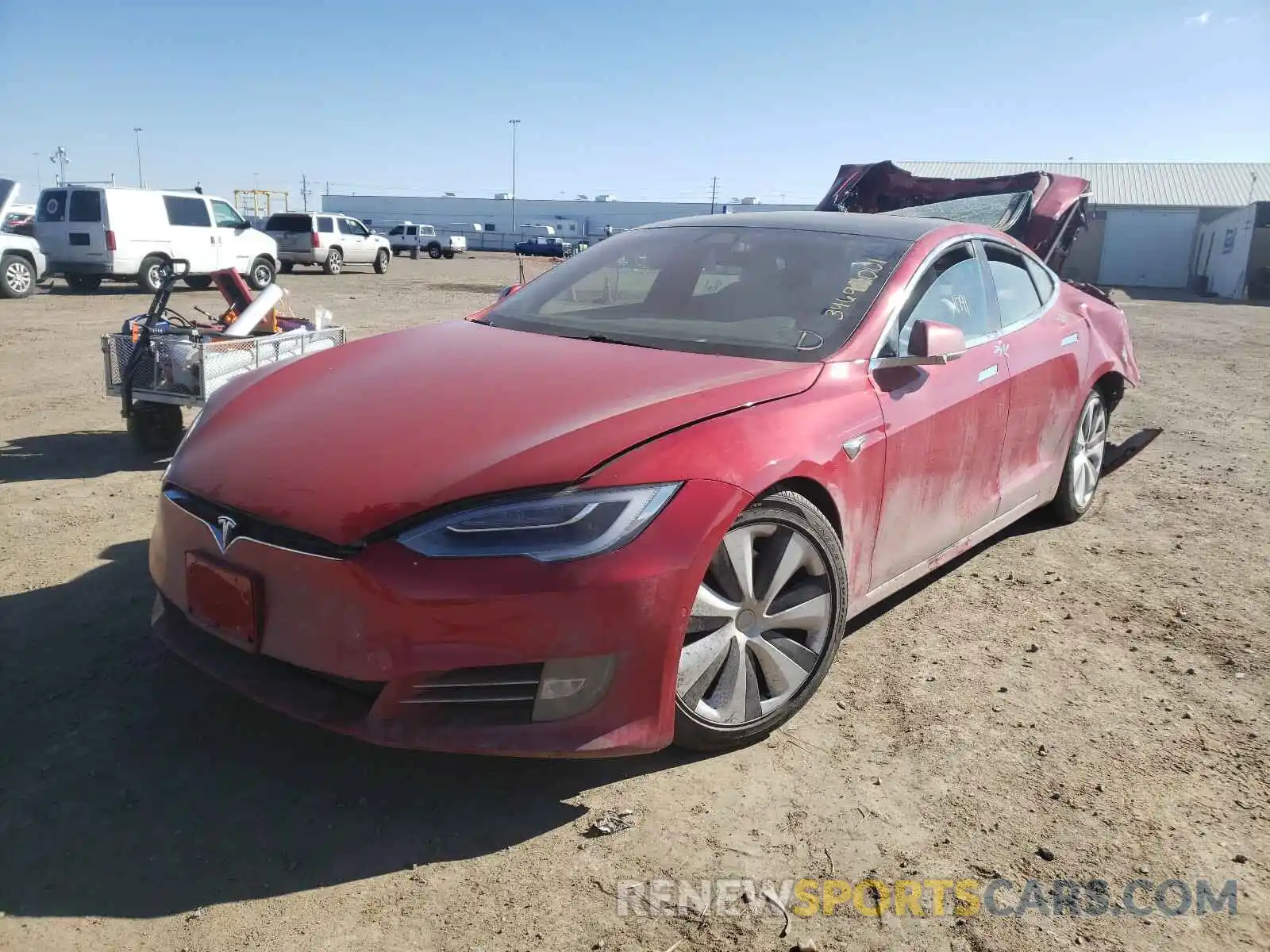 2 Photograph of a damaged car 5YJSA1E22LF411766 TESLA MODEL S 2020