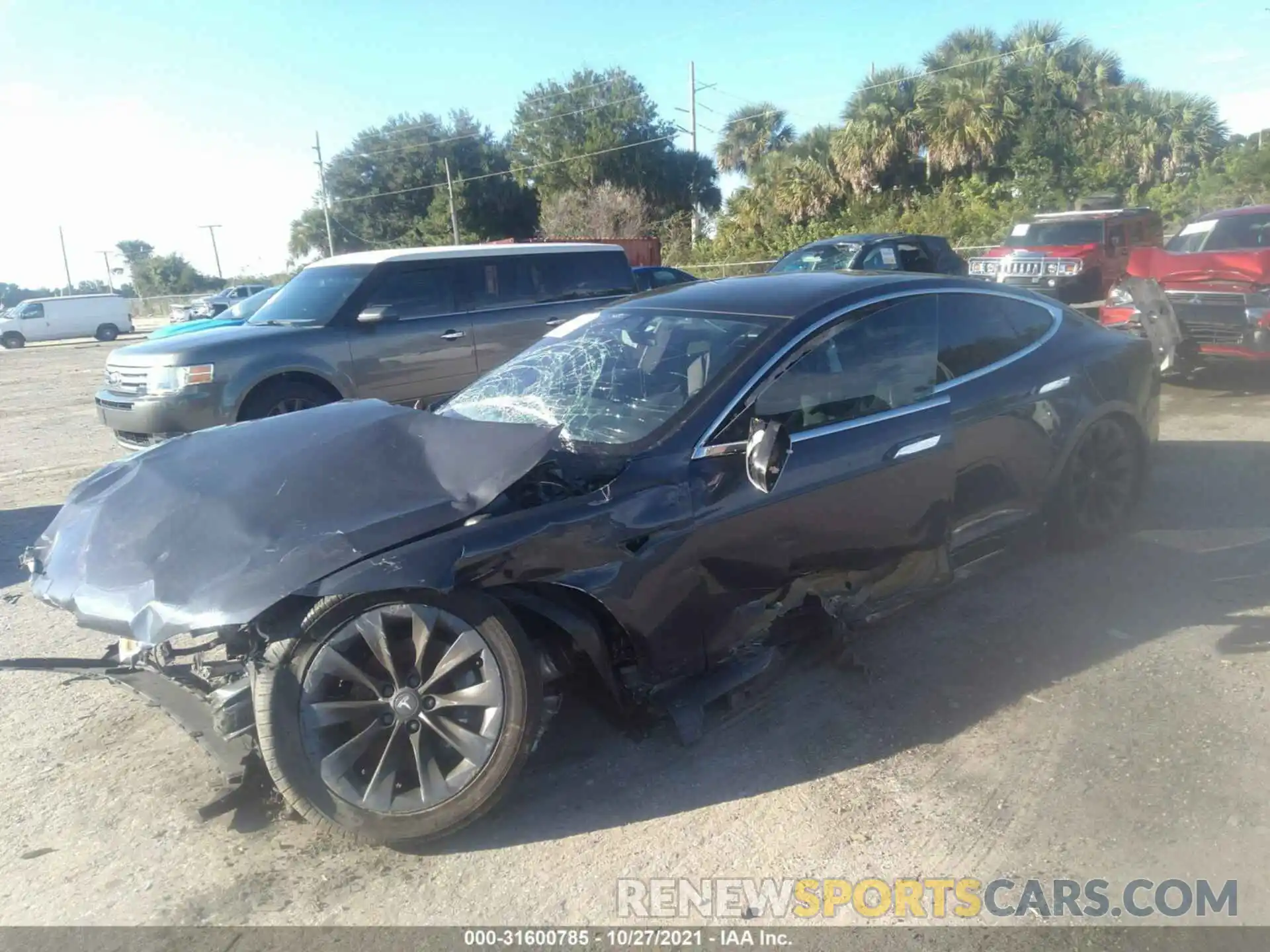 2 Photograph of a damaged car 5YJSA1E23LF350976 TESLA MODEL S 2020