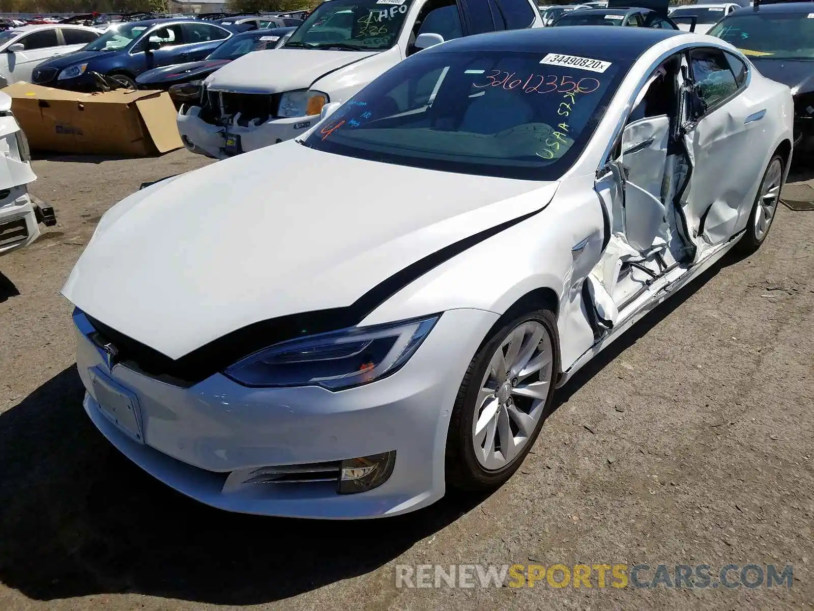 2 Photograph of a damaged car 5YJSA1E23LF361993 TESLA MODEL S 2020