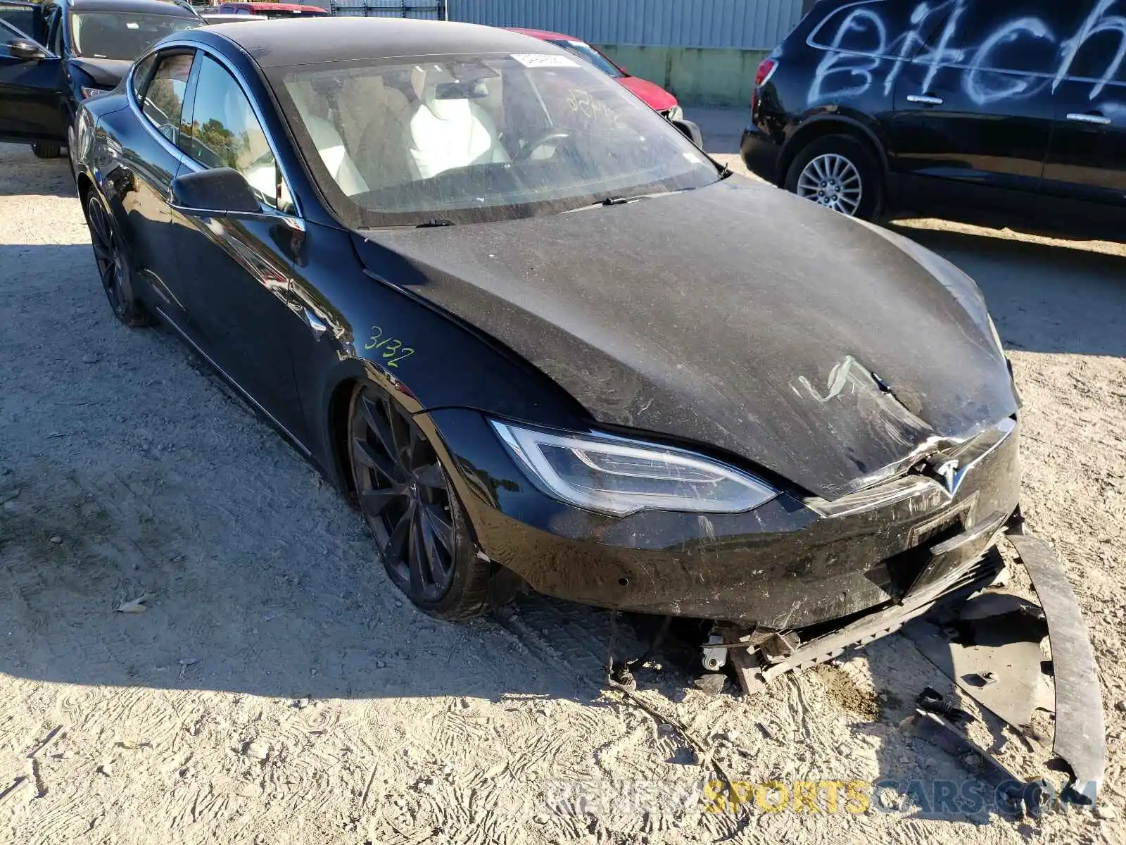 1 Photograph of a damaged car 5YJSA1E24LF355572 TESLA MODEL S 2020