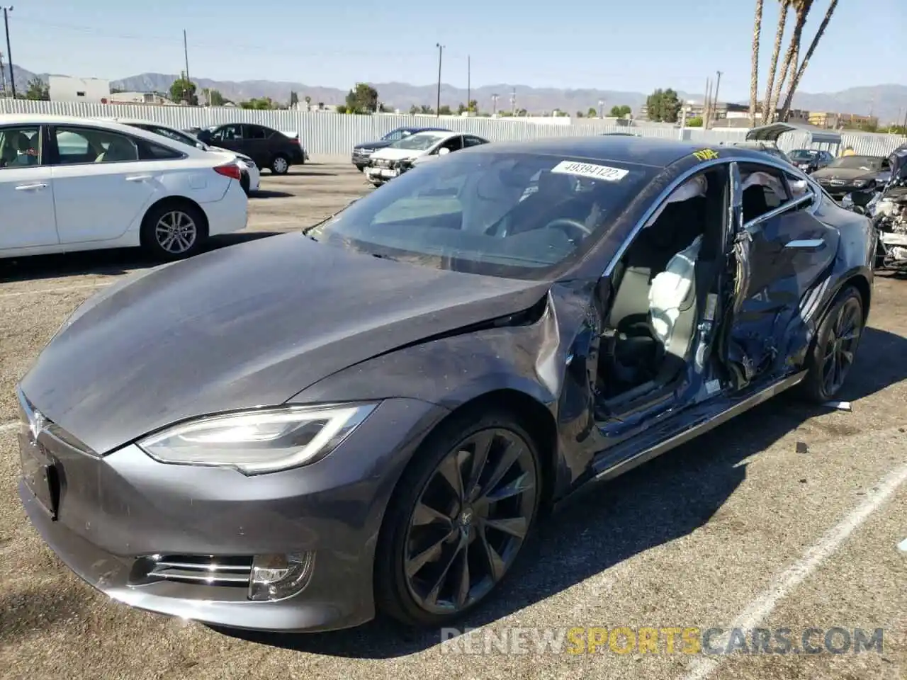 2 Photograph of a damaged car 5YJSA1E25LF402303 TESLA MODEL S 2020