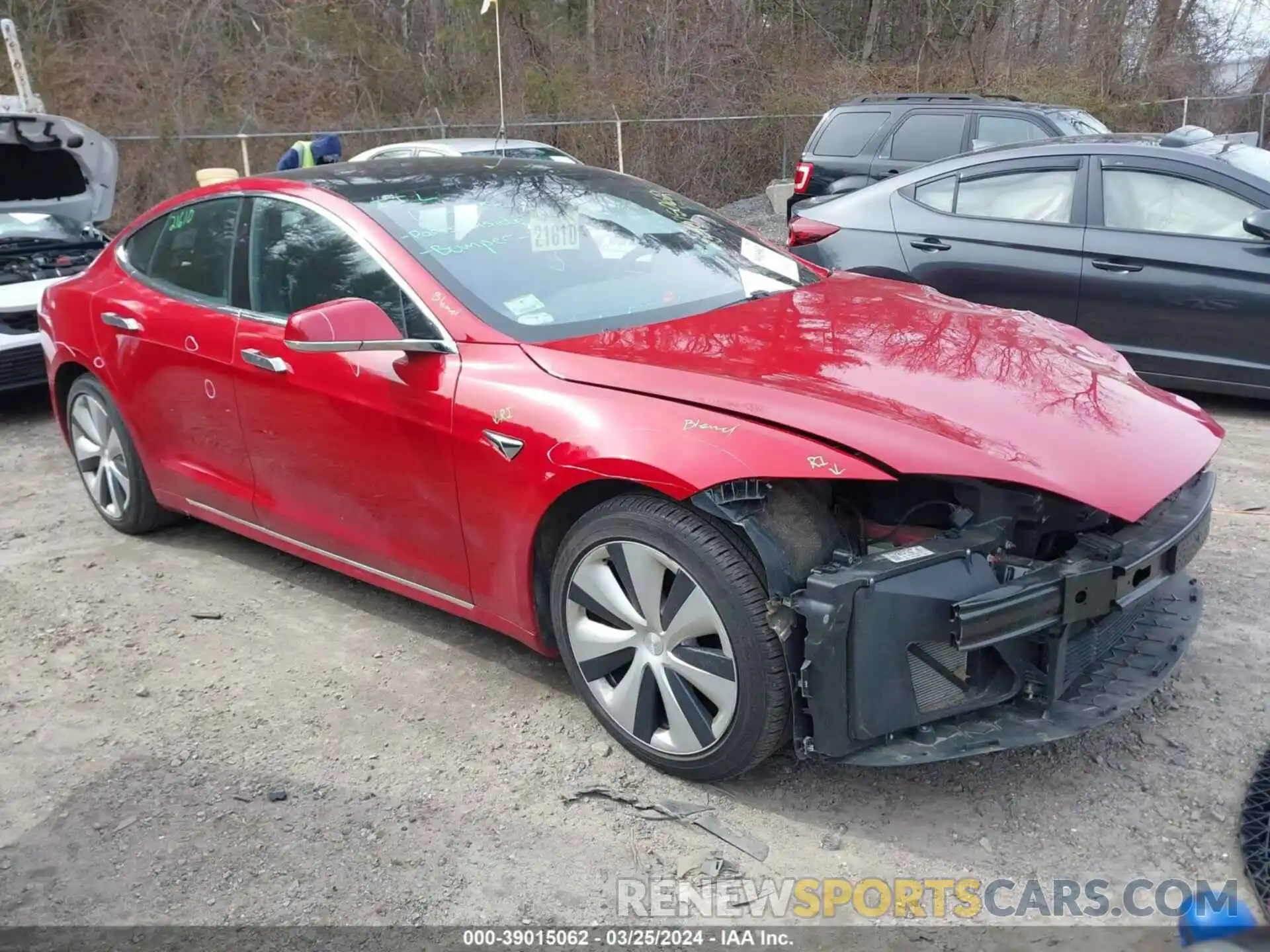 1 Photograph of a damaged car 5YJSA1E25LF412085 TESLA MODEL S 2020