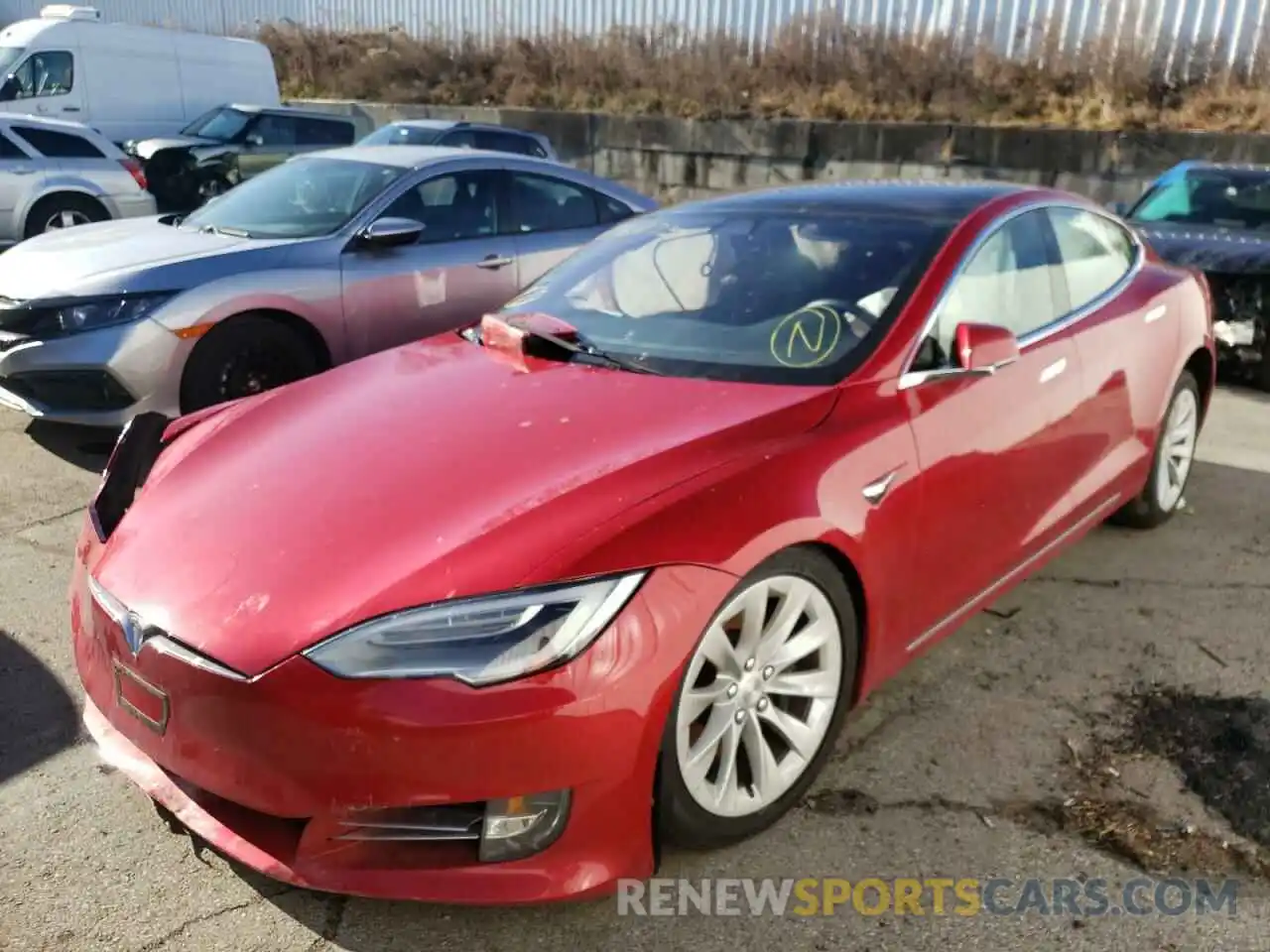 2 Фотография поврежденного автомобиля 5YJSA1E26LF369148 TESLA MODEL S 2020