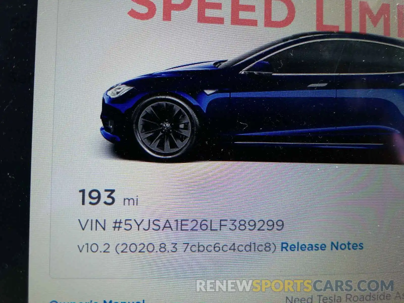 8 Фотография поврежденного автомобиля 5YJSA1E26LF389299 TESLA MODEL S 2020