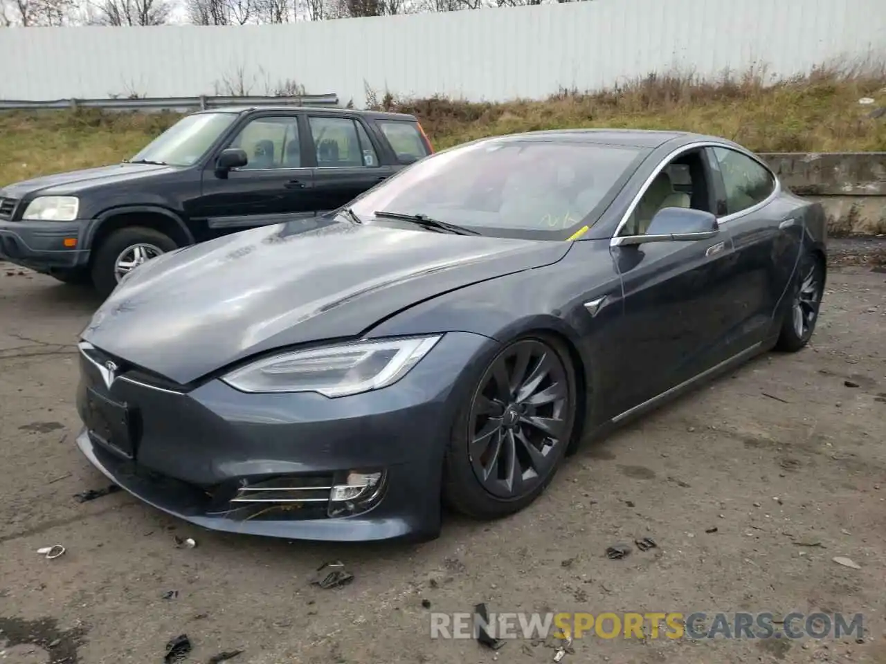 2 Photograph of a damaged car 5YJSA1E27LF357946 TESLA MODEL S 2020