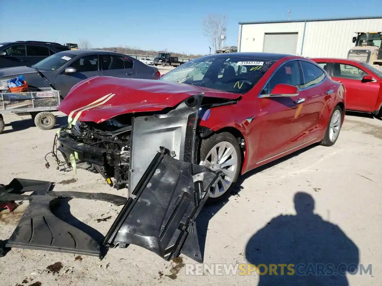 2 Photograph of a damaged car 5YJSA1E29LF350593 TESLA MODEL S 2020