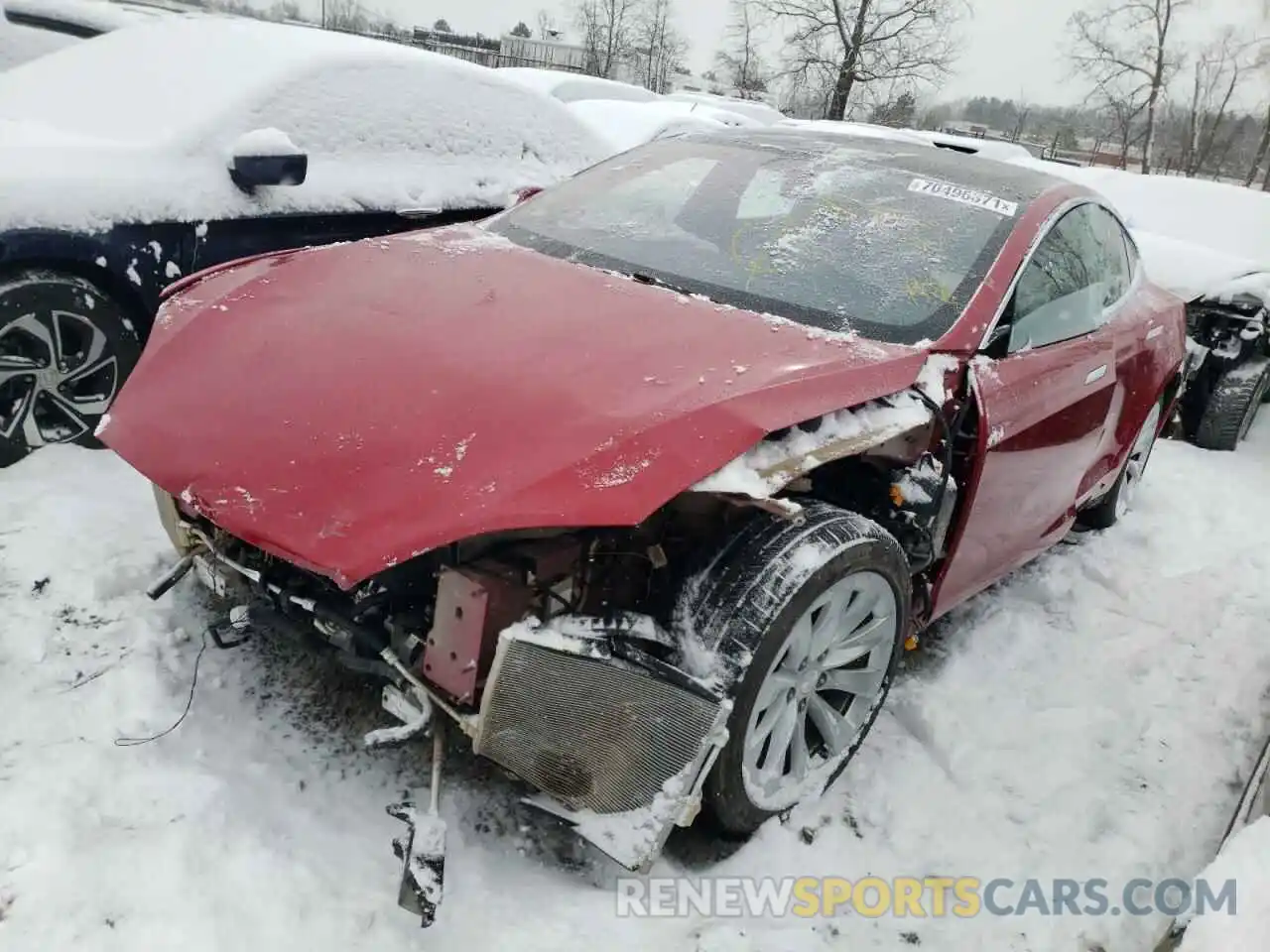 2 Photograph of a damaged car 5YJSA1E29LF357740 TESLA MODEL S 2020