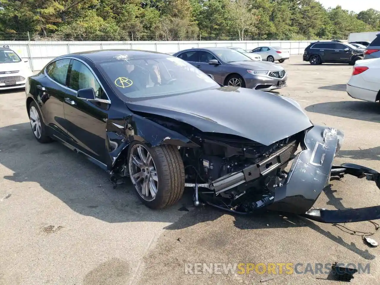 1 Photograph of a damaged car 5YJSA1E29LF413353 TESLA MODEL S 2020