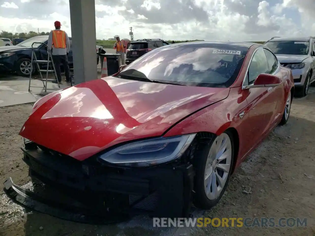 2 Photograph of a damaged car 5YJSA1E2XLF365622 TESLA MODEL S 2020