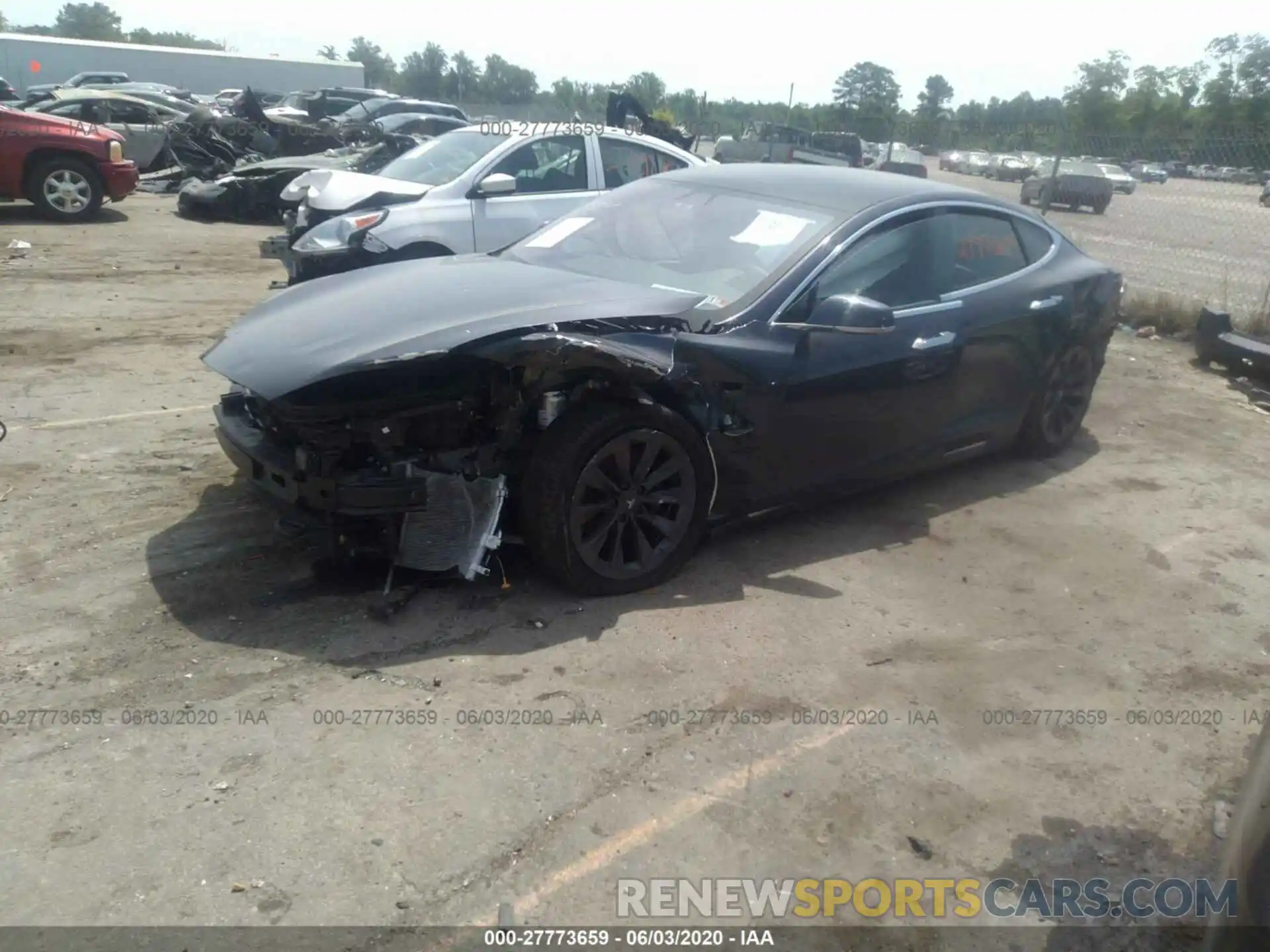 2 Photograph of a damaged car 5YJSA1E2XLF366205 TESLA MODEL S 2020