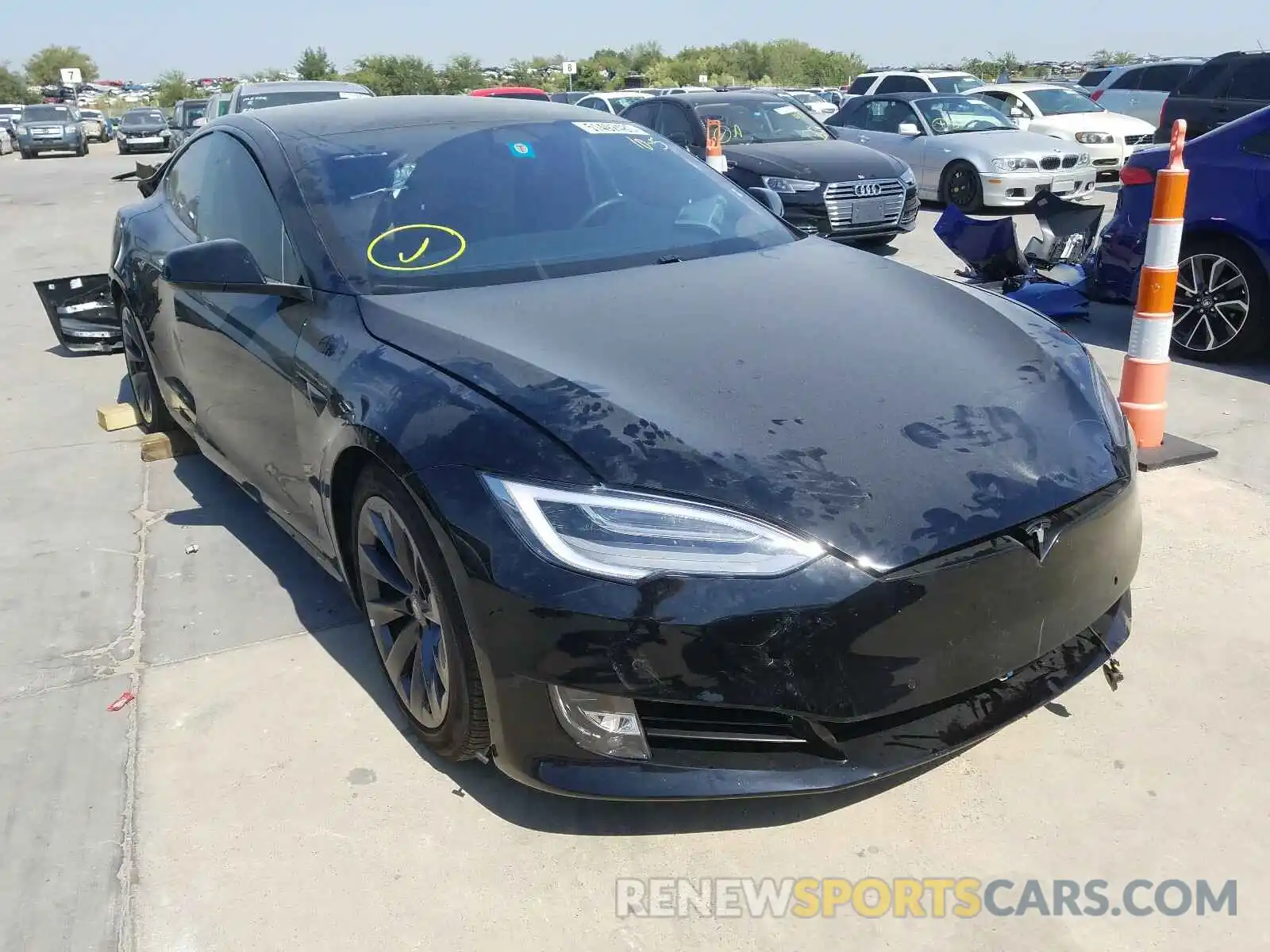 1 Photograph of a damaged car 5YJSA1E2XLF369850 TESLA MODEL S 2020