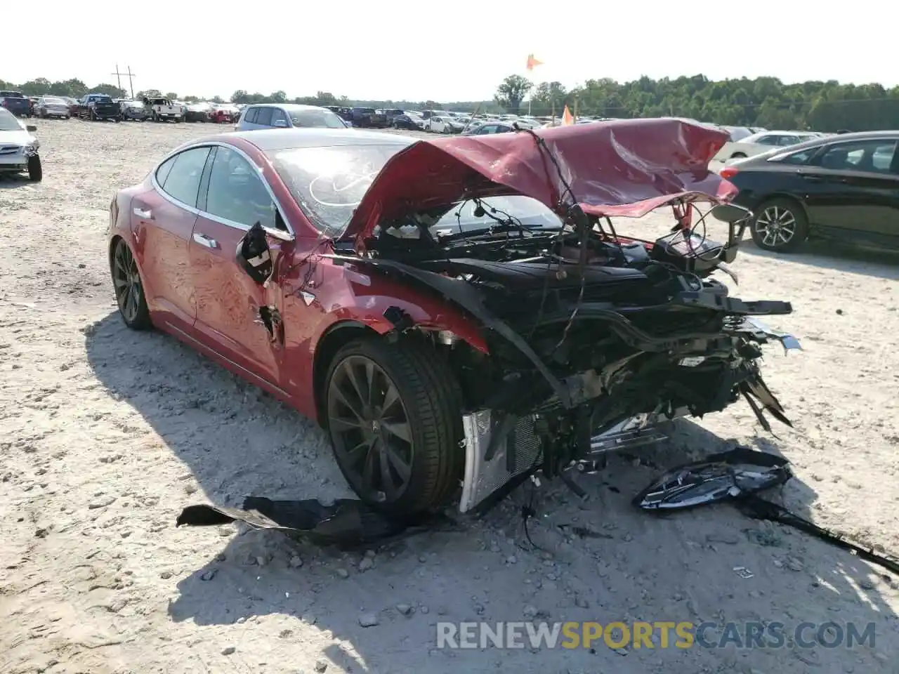 1 Photograph of a damaged car 5YJSA1E2XLF370626 TESLA MODEL S 2020