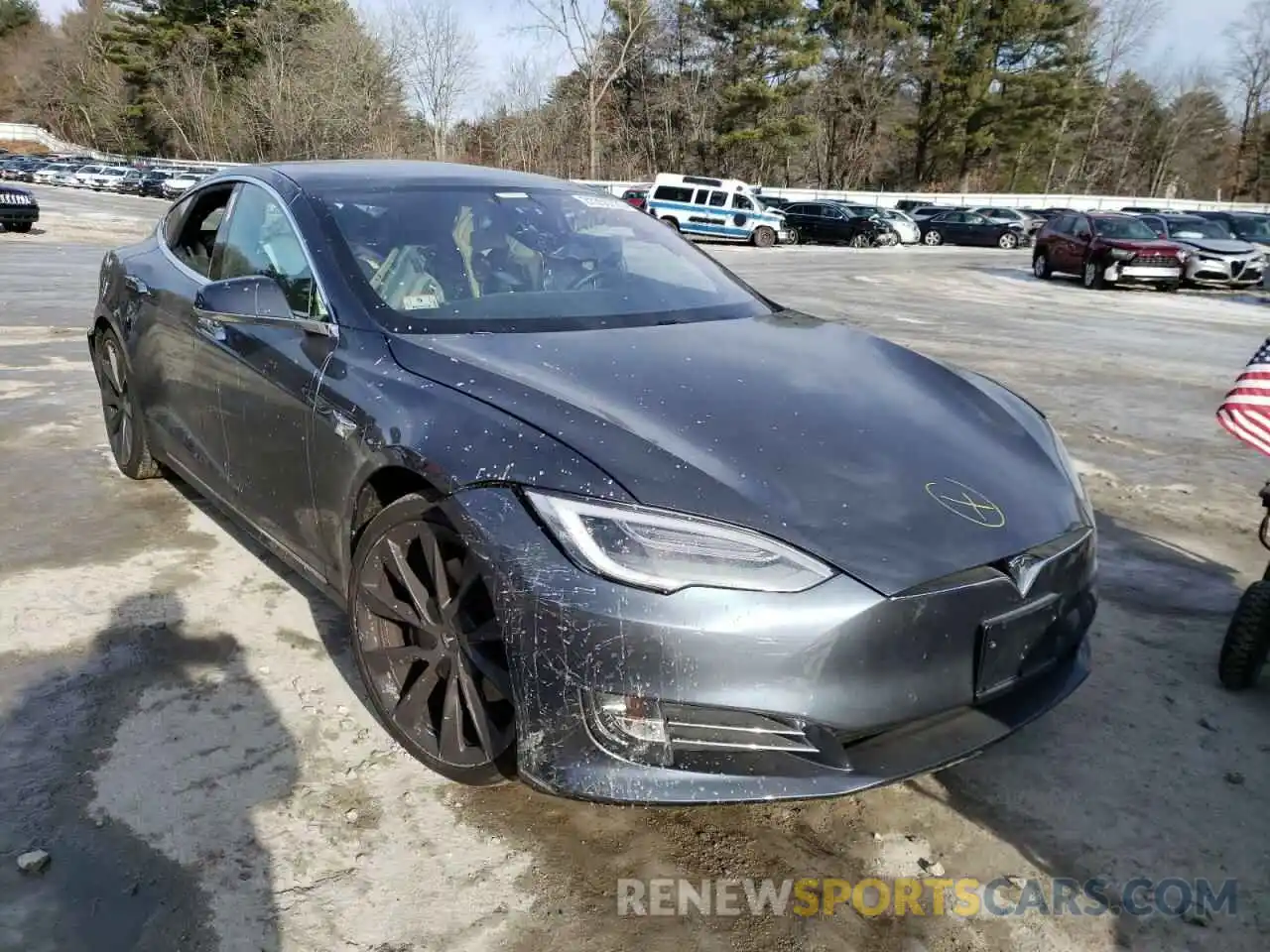 1 Photograph of a damaged car 5YJSA1E2XLF370903 TESLA MODEL S 2020