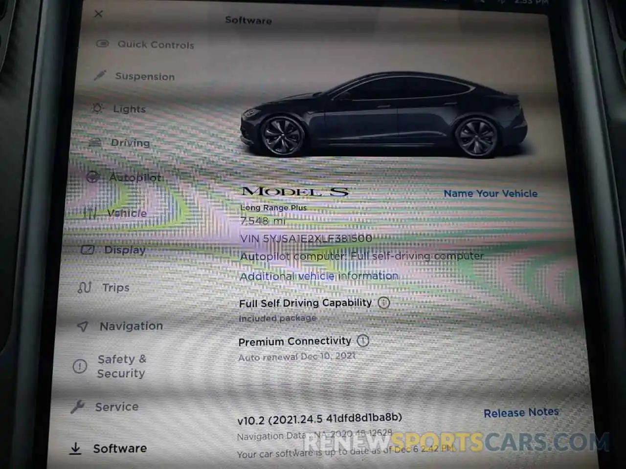 9 Фотография поврежденного автомобиля 5YJSA1E2XLF381500 TESLA MODEL S 2020