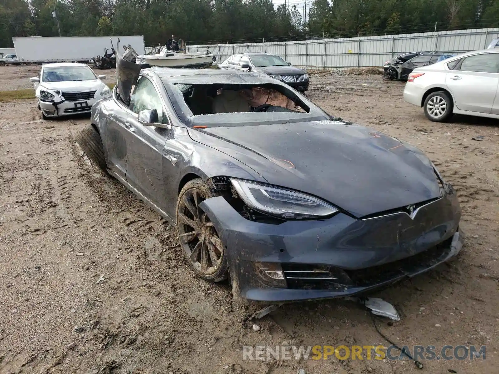 1 Photograph of a damaged car 5YJSA1E2XLF413135 TESLA MODEL S 2020