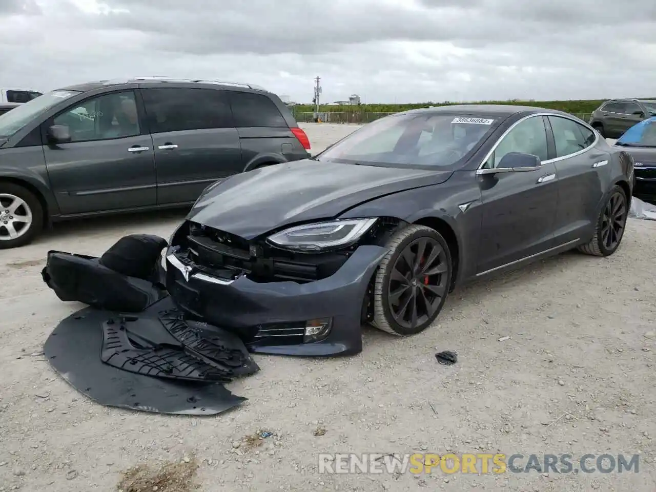 2 Photograph of a damaged car 5YJSA1E42LF352834 TESLA MODEL S 2020