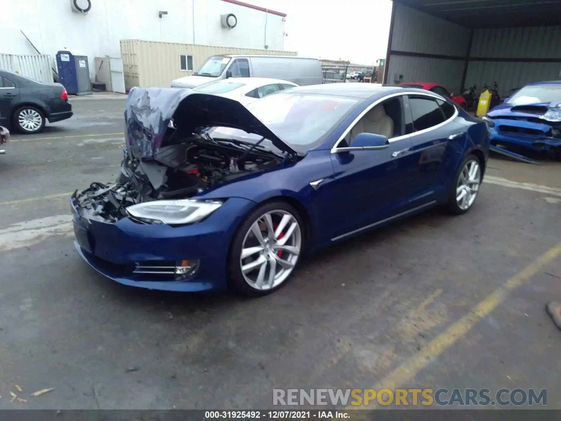 2 Photograph of a damaged car 5YJSA1E43LF364779 TESLA MODEL S 2020