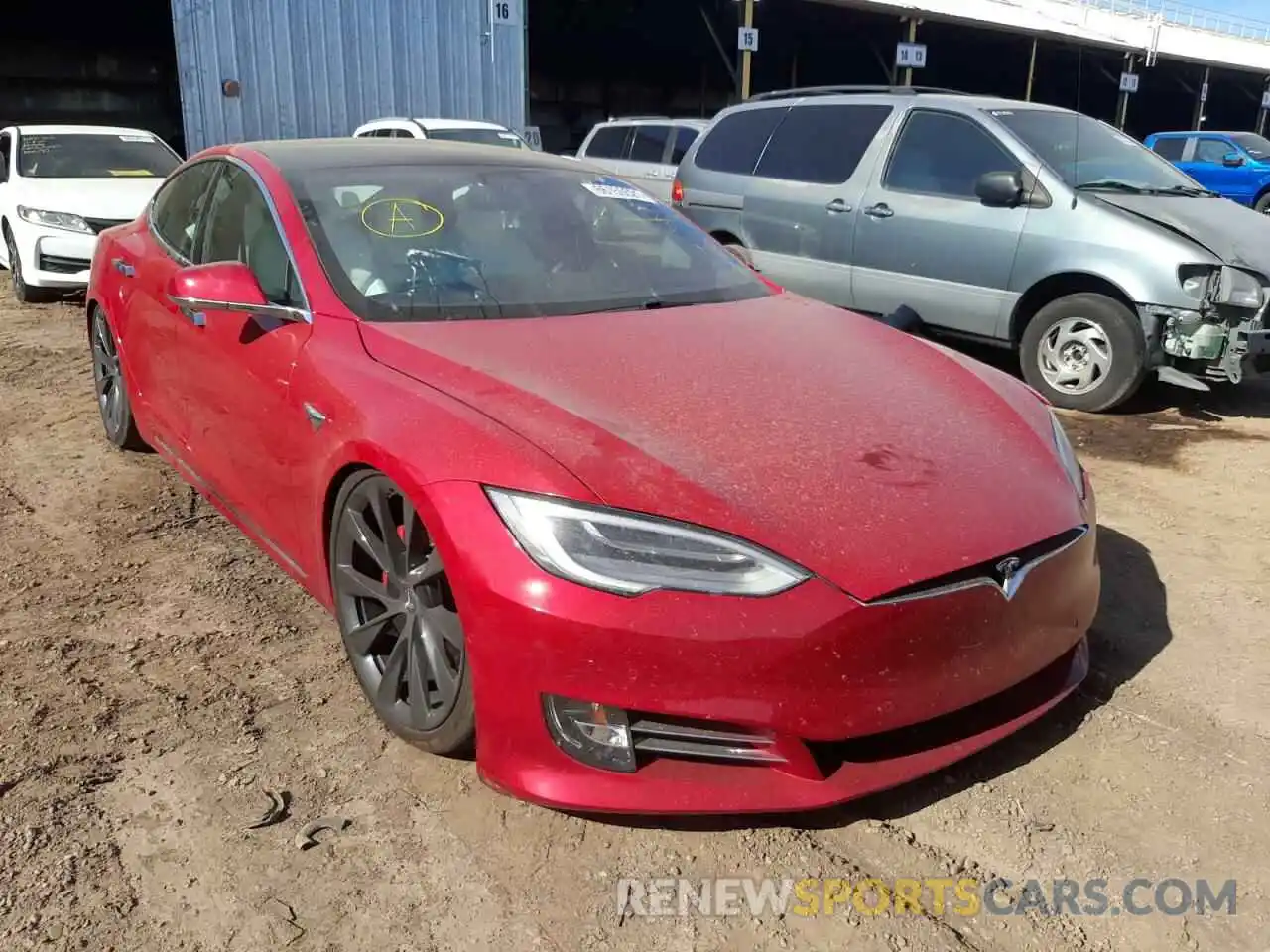 1 Photograph of a damaged car 5YJSA1E45LF408216 TESLA MODEL S 2020