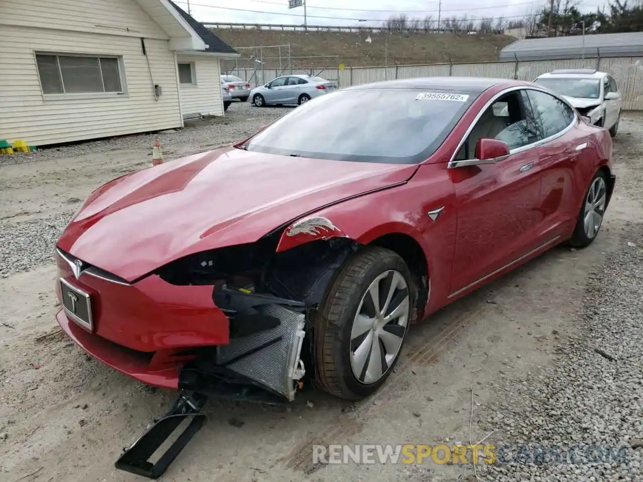 2 Photograph of a damaged car 5YJSA1E48LF412356 TESLA MODEL S 2020