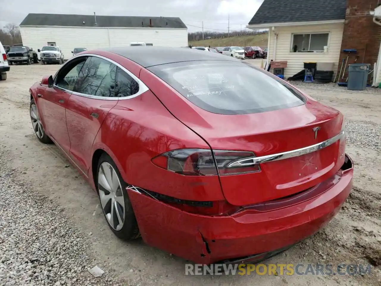 3 Photograph of a damaged car 5YJSA1E48LF412356 TESLA MODEL S 2020