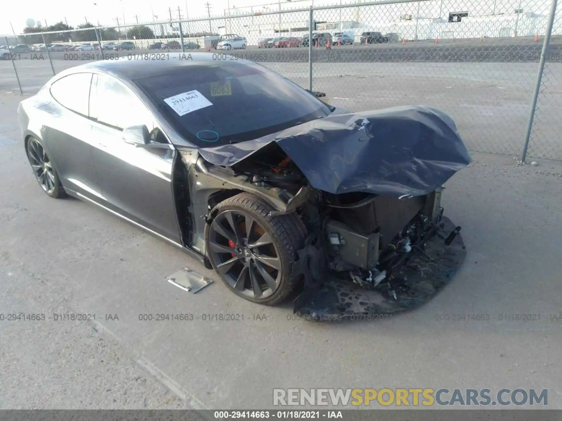 1 Photograph of a damaged car 5YJSA1E49LF359845 TESLA MODEL S 2020