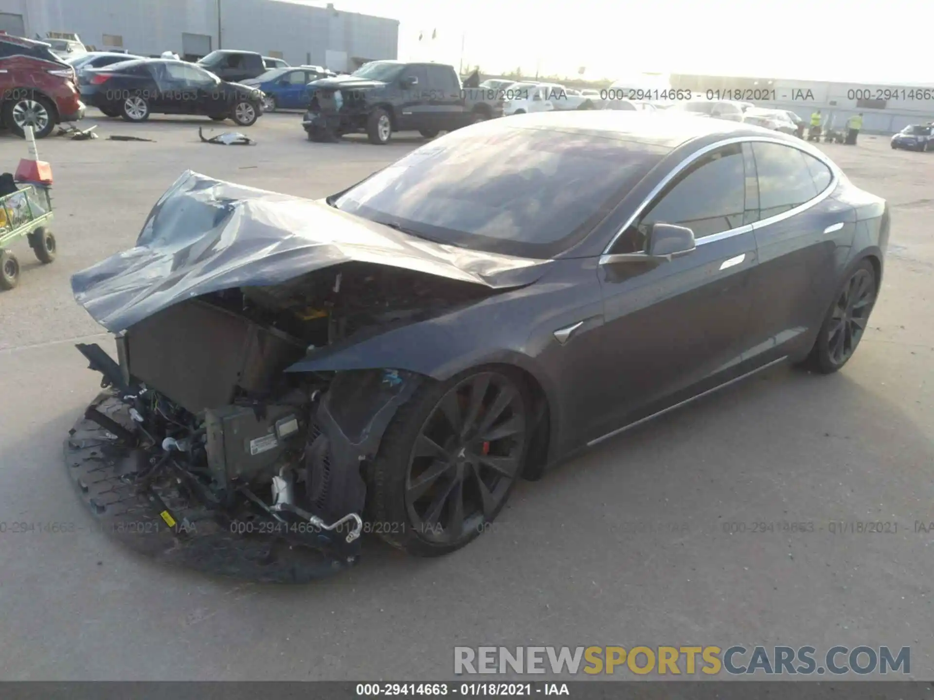 2 Photograph of a damaged car 5YJSA1E49LF359845 TESLA MODEL S 2020