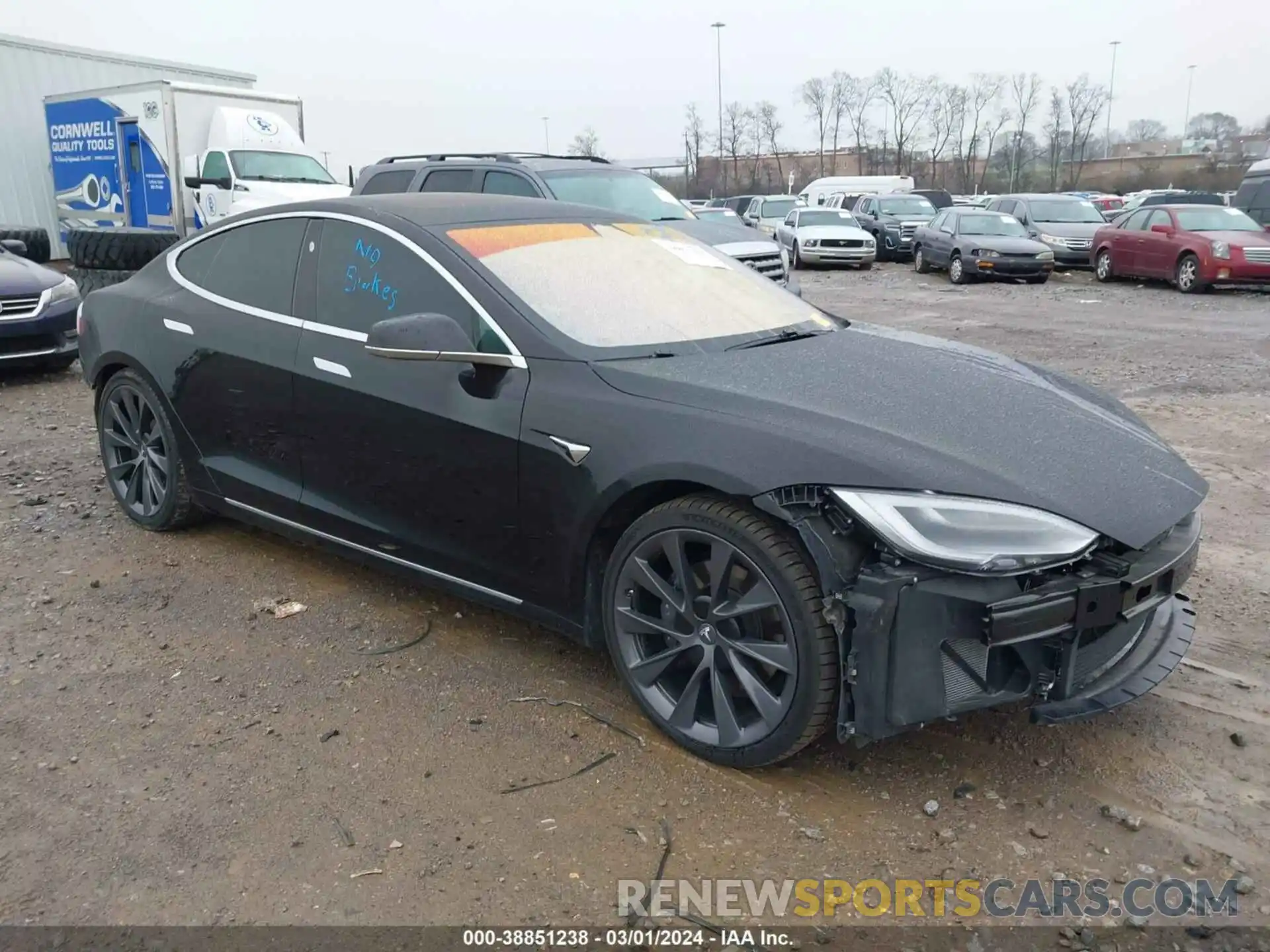 1 Photograph of a damaged car 5YJSA1E20MF421617 TESLA MODEL S 2021