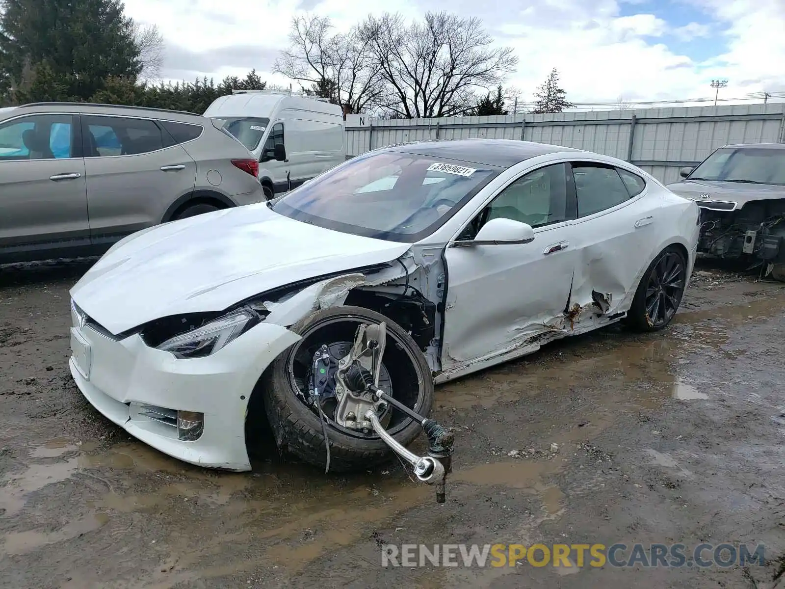 2 Photograph of a damaged car 5YJSA1E21MF426275 TESLA MODEL S 2021