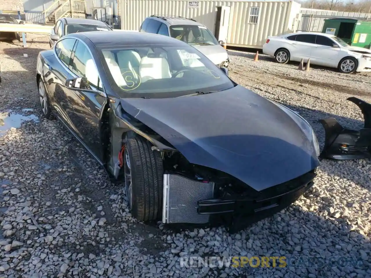 1 Photograph of a damaged car 5YJSA1E22MF417617 TESLA MODEL S 2021