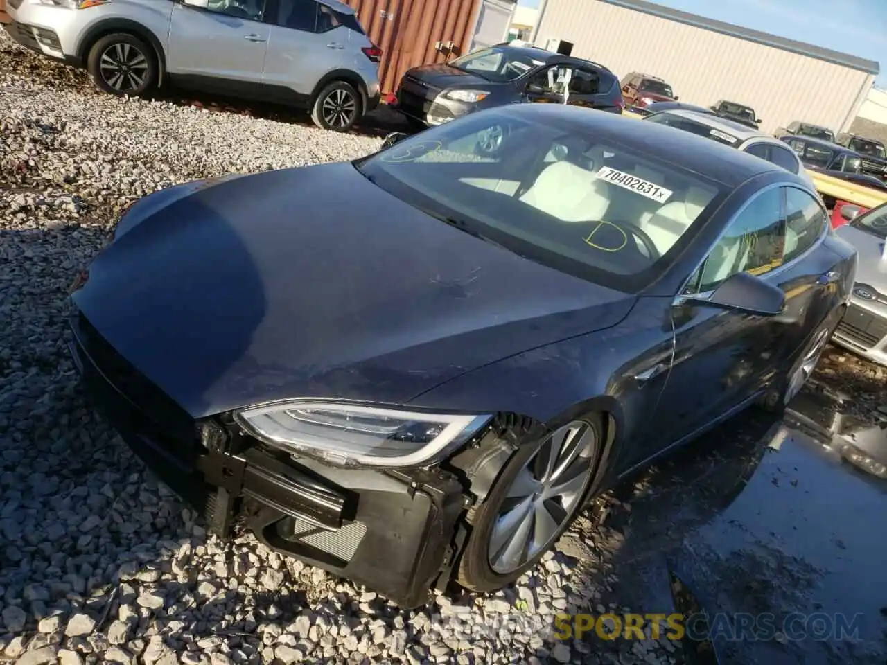 2 Photograph of a damaged car 5YJSA1E22MF417617 TESLA MODEL S 2021