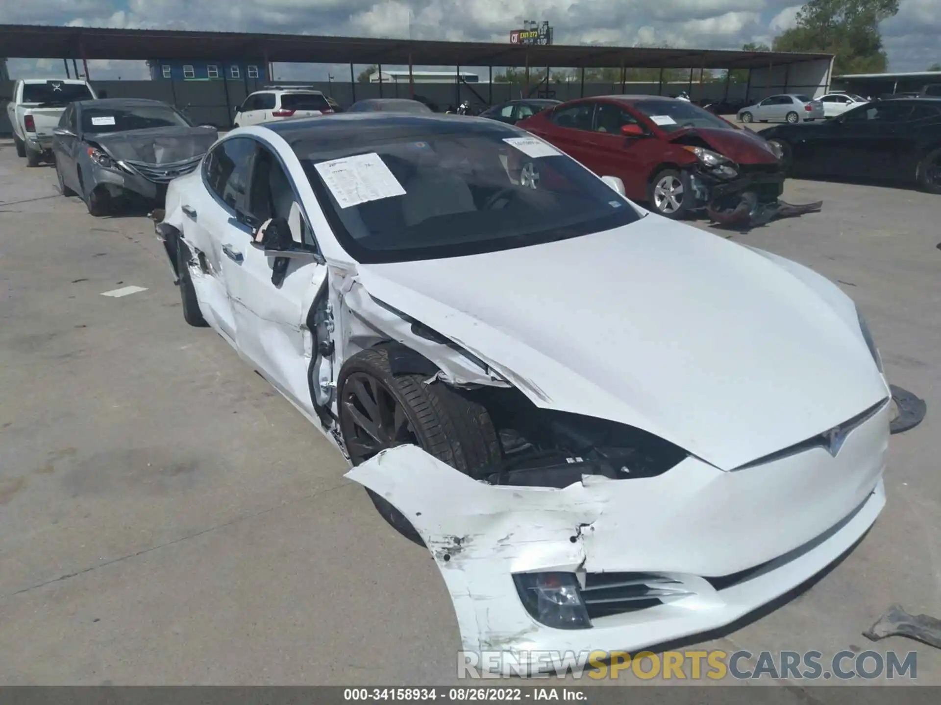 1 Photograph of a damaged car 5YJSA1E22MF423871 TESLA MODEL S 2021