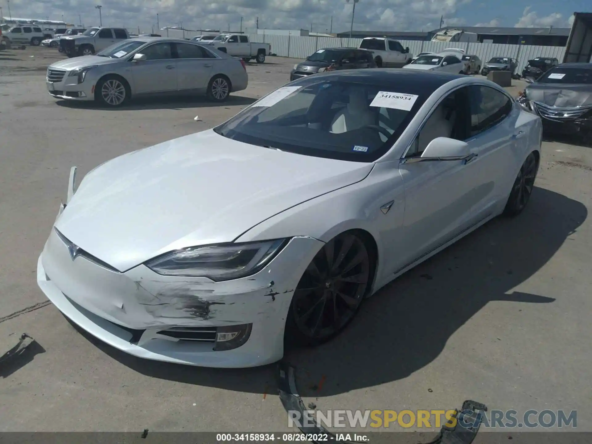 2 Photograph of a damaged car 5YJSA1E22MF423871 TESLA MODEL S 2021