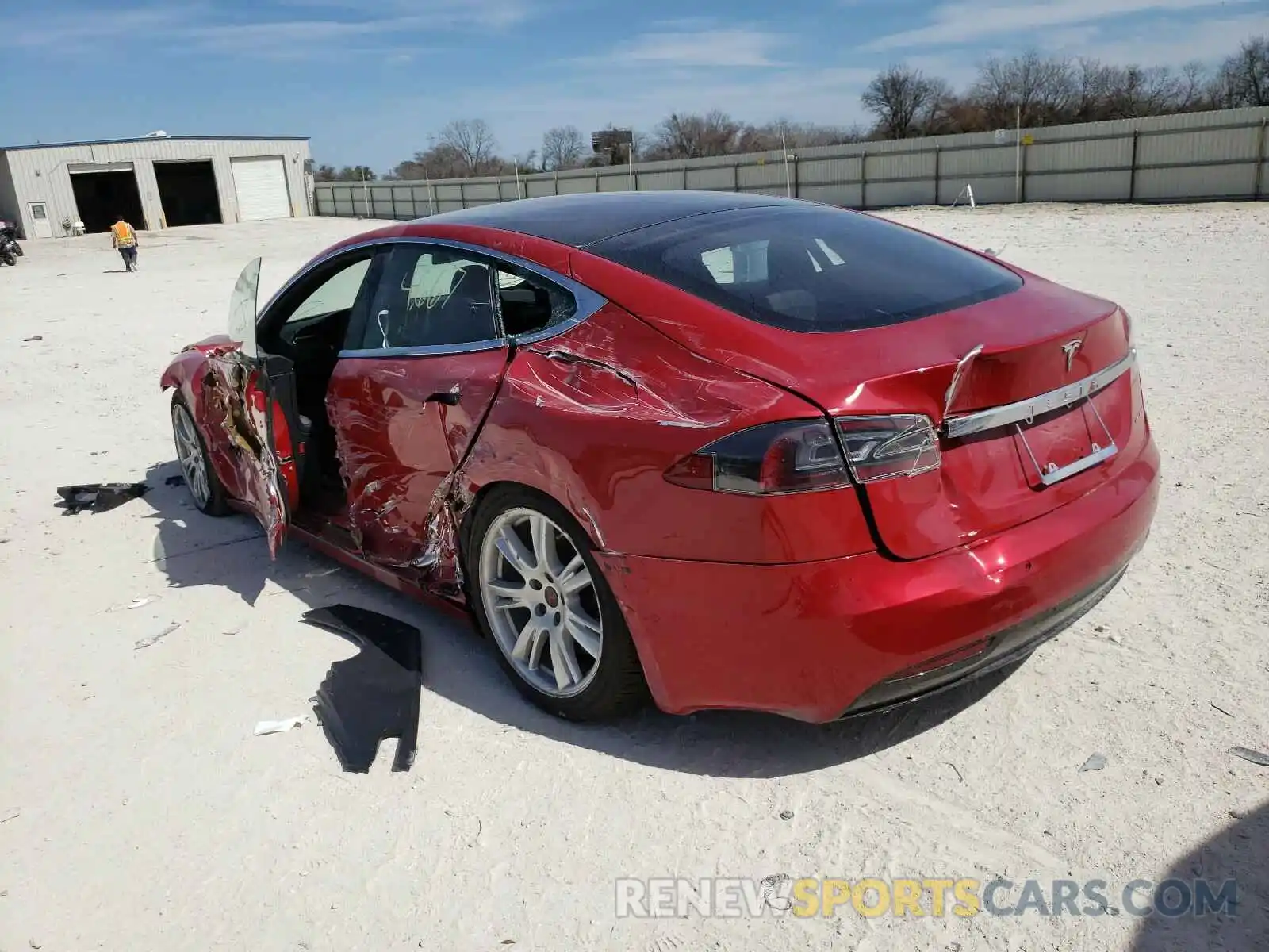 3 Photograph of a damaged car 5YJSA1E22MF424096 TESLA MODEL S 2021