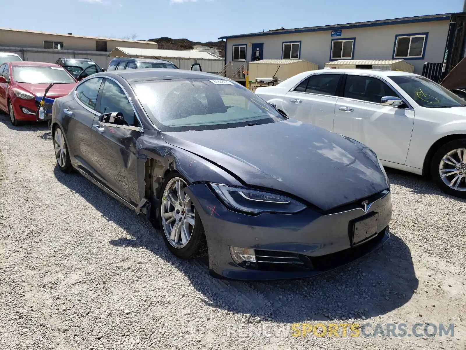 1 Photograph of a damaged car 5YJSA1E22MF425359 TESLA MODEL S 2021