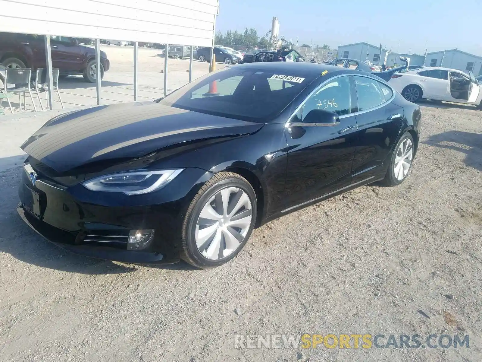 2 Photograph of a damaged car 5YJSA1E22MF426592 TESLA MODEL S 2021