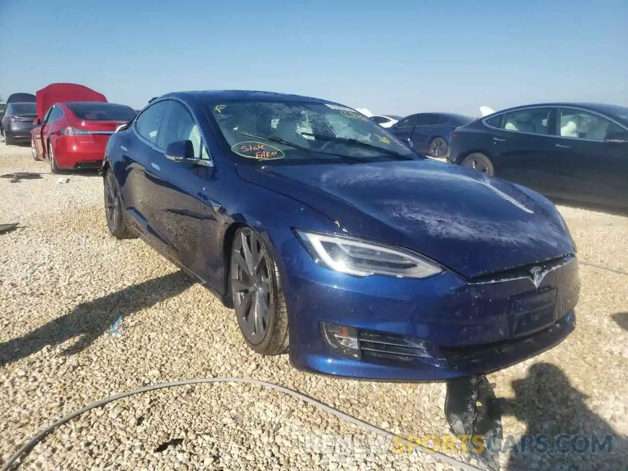 1 Photograph of a damaged car 5YJSA1E25MF419135 TESLA MODEL S 2021