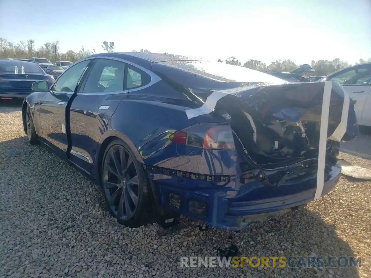 3 Photograph of a damaged car 5YJSA1E25MF419135 TESLA MODEL S 2021