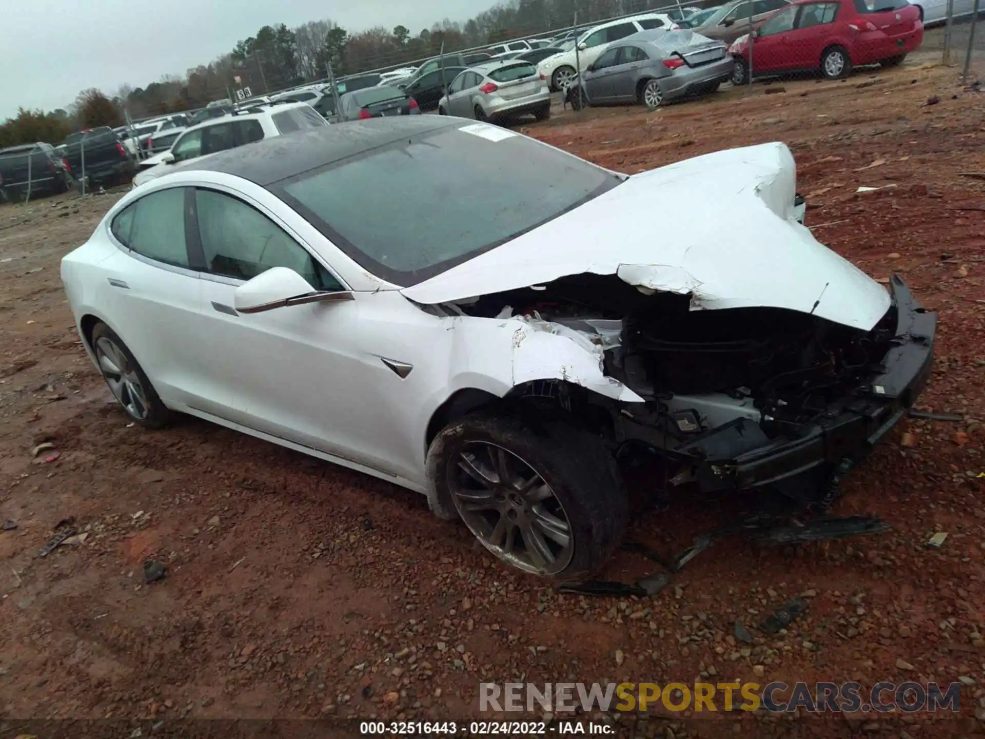 1 Photograph of a damaged car 5YJSA1E25MF424061 TESLA MODEL S 2021