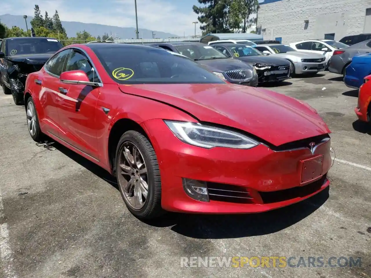 1 Photograph of a damaged car 5YJSA1E26MF425445 TESLA MODEL S 2021