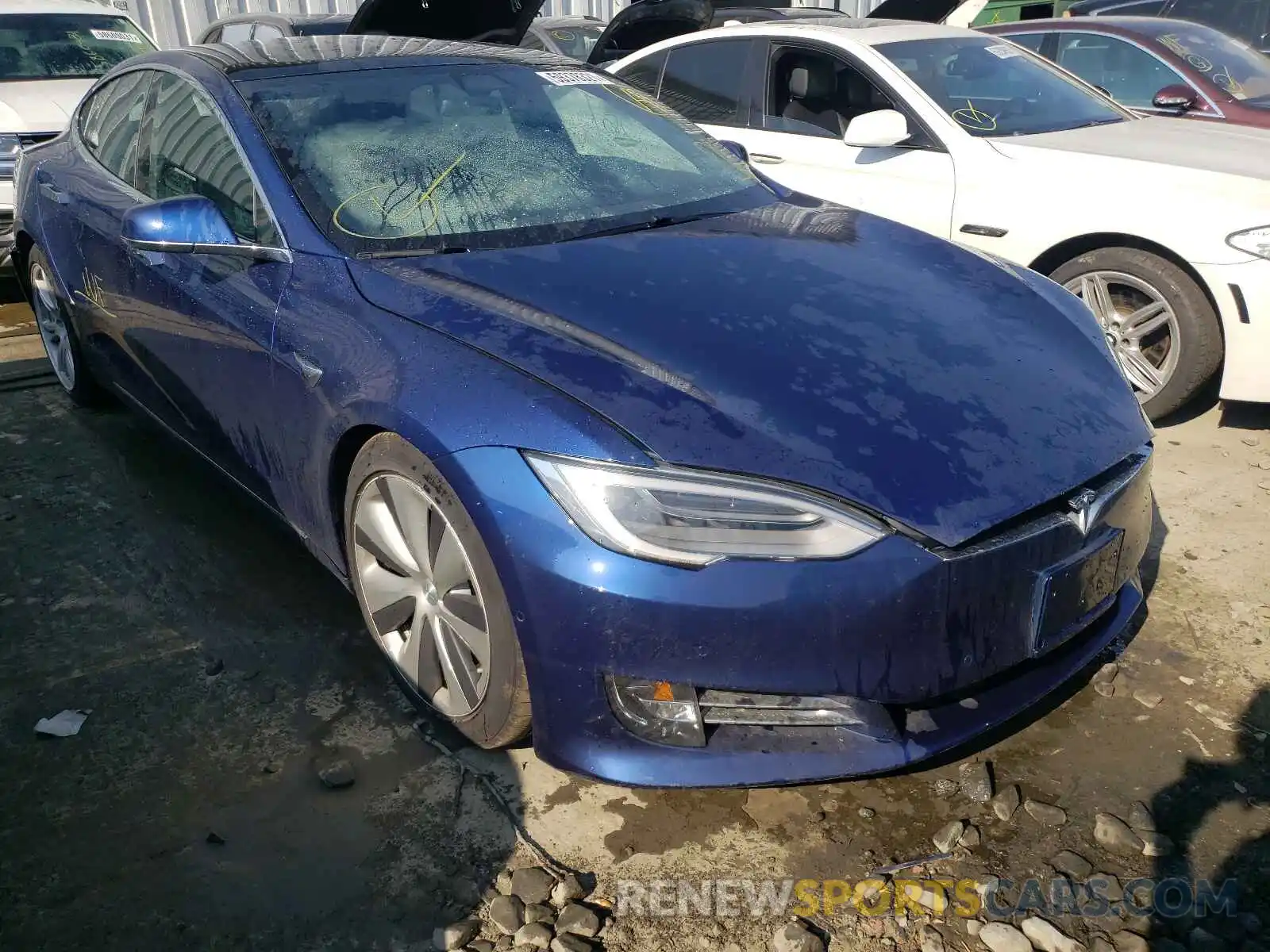 1 Photograph of a damaged car 5YJSA1E26MF427115 TESLA MODEL S 2021