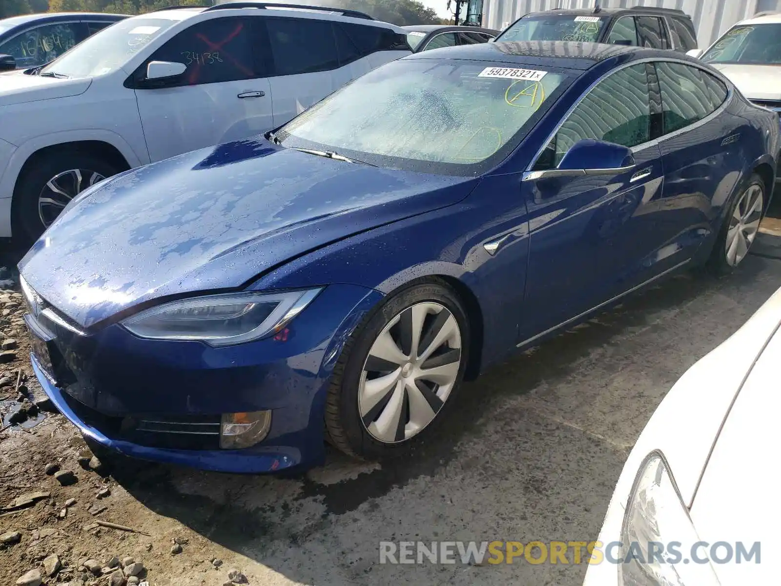 2 Photograph of a damaged car 5YJSA1E26MF427115 TESLA MODEL S 2021