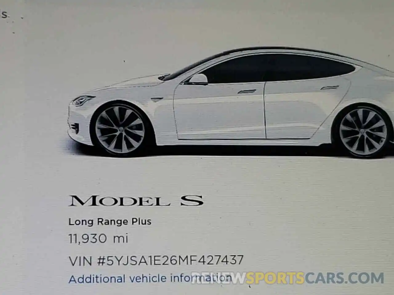 8 Фотография поврежденного автомобиля 5YJSA1E26MF427437 TESLA MODEL S 2021