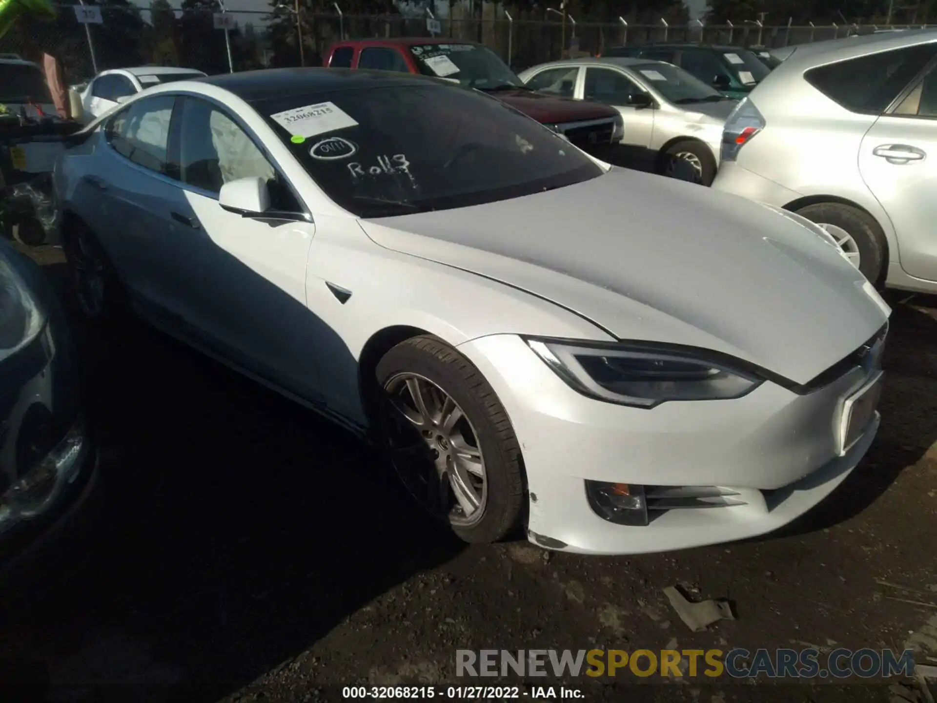 1 Photograph of a damaged car 5YJSA1E27MF426099 TESLA MODEL S 2021