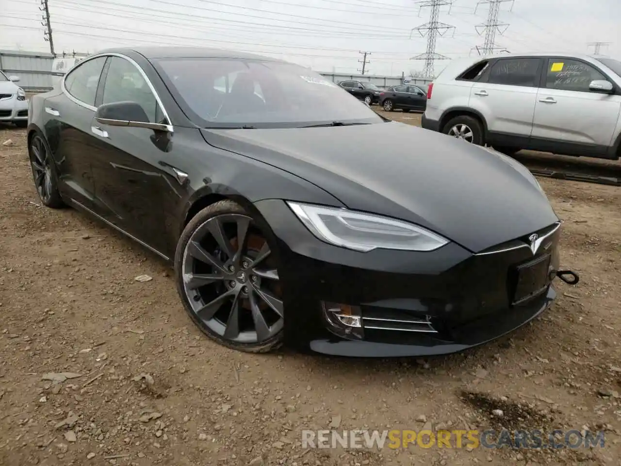 1 Photograph of a damaged car 5YJSA1E27MF426703 TESLA MODEL S 2021