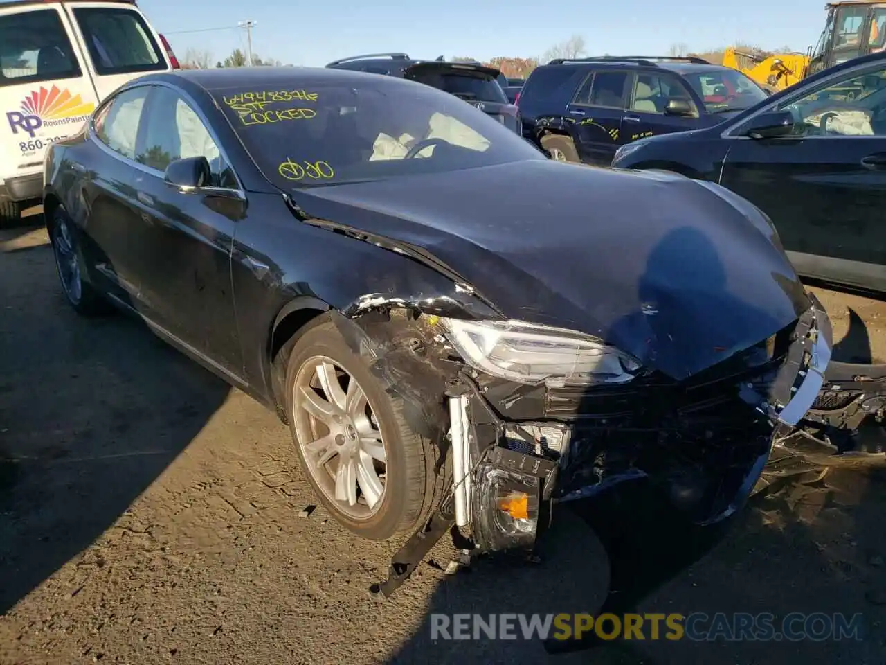 1 Photograph of a damaged car 5YJSA1E28MF426287 TESLA MODEL S 2021